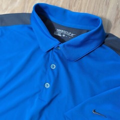 Nike Golf Dri-Fit Engineered Mesh Polo Men’s Sm Blue Gray Color lock Breathable