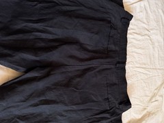 NWOT Eileen Fisher Linen Trouser W/Pleats, Cuffs, Zip Up and Pockets. Black Sm