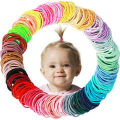 200PCS Small Hair Ties No Crease Baby Hair Ties Elastic Hair Ponytail Holder