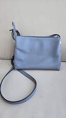 Marc Jacobs Gray Pebbled Small Crossbody Zip Top Adjustable Strap