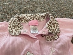 Duck Duck Goose Pink & Leopard Print Cat Girls Cardigan 6-9M