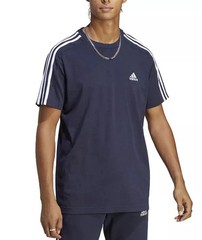 Adidas XL Men’s Essentials Legend Ink/White 3-Stripe T-Shirt IC9335