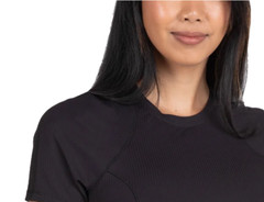 Spyder Women’s Ribbed Short Sleeve Tee | Black | Large