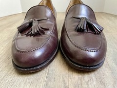 Men’s Cole Haan Burgundy Leather Tassle Loafers Size 11 D Made In Italy