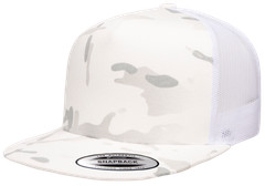 YP Classics Flat Bill Trucker Cap Yupoong Meshback Snapback Hat 6006 5-Panel