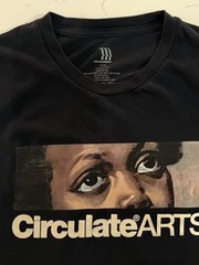 Circulate Worldwide Arts Graphic T-shirt Black Large Museum Art Tee