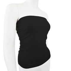 Tube Top Cotton Span Plain Solid Basic Layering No Built-in Bra S M L 1X 2X 3X