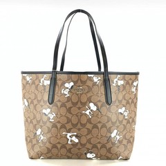 COACH Coach 6160 Signature City Tote Bag Peanuts Collaboration Snoopy Patch Wome