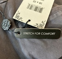 English Laundry Comfort Chino Pants Mens 38×32 Gray Flex Waist Straight Leg NEW