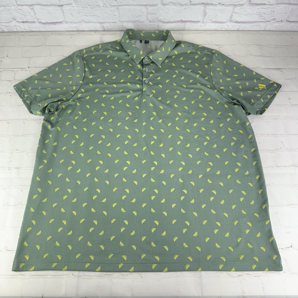 Adidas Ultimate365 Printed Slice Abstract Mesh Golf Tennis Polo Size Men’s 2XL