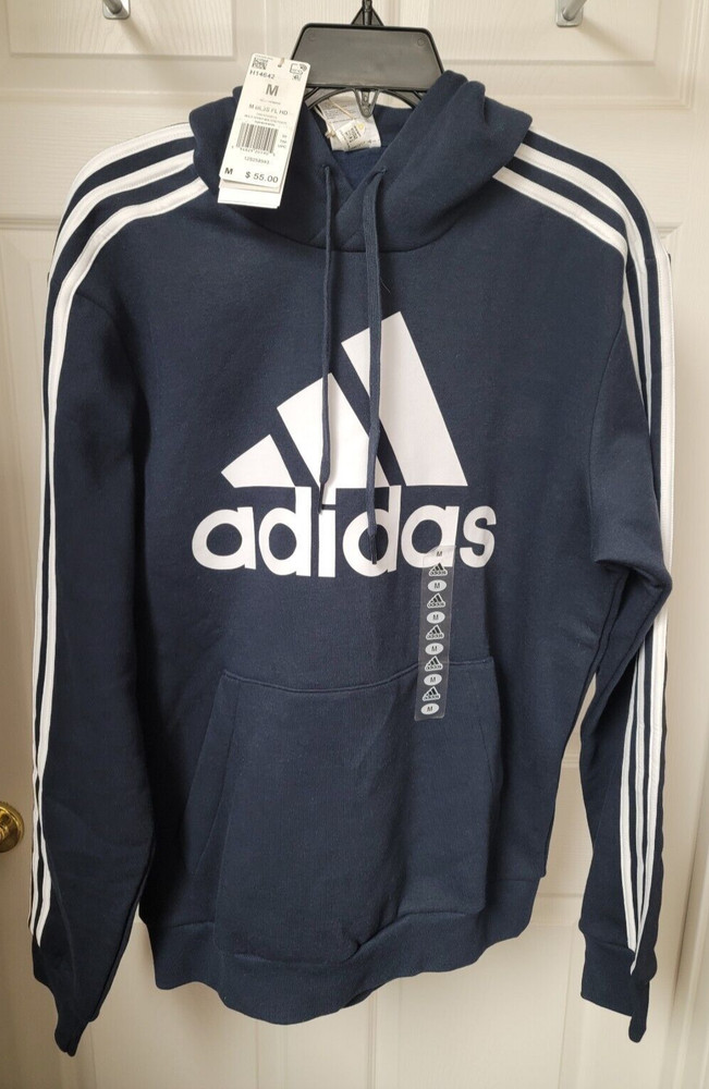 Adidas NWT Hoodie Sweatshirt Size M Legend Ink /White New