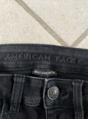 Womens American Eagle Jeans Jegging Black Stretch Size 2 R Nice 3146
