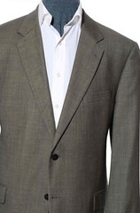 44R Joseph Abboud USA Gray Nailhead Wool 2-Piece Suit 38×31.5 Trousers Jacket XL