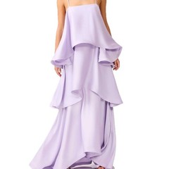 NEW Satin Wide-leg Strap Multi-layered Holiday Dress Sizes S-XL