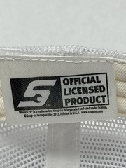 Snap On Tan White Mesh Adjustable SnapBack Logo Trucker Hat Cap Never Compromise