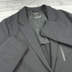 Paskho Black Tech Blazer Womens L Minimalist Travel Stretch Jacket Lightweight