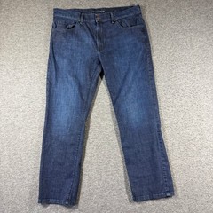 Mott & Bow Mens Dark Wash Slim Mosco Denim Jeans Blue Indigo 38×30