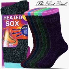 3-12 Pairs Womens Winter Thermal Heavy Duty Heated Sox Insulated Warm Socks 9-11