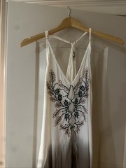 Gimmicks Bke Womens Tank Top Size Small Boho Floral Beach Embroidered Ombre Mesh