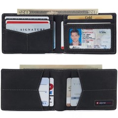 Alpine Swiss Delaney Slim Bifold Wallet | Front Pocket Wallet | 8 Card Slots ID
