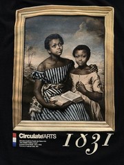 Circulate Worldwide Arts Graphic T-shirt Black Large Museum Art Tee