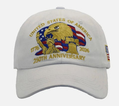 USA 250th Anniversary Patriotic Baseball Cap Adjustable Men Bald Eagle Liberty