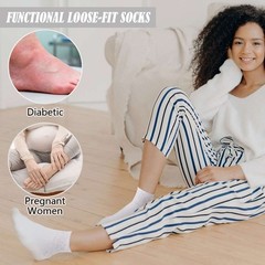 Diabetic Socks, Non-Binding Health Circulatory Crew Sock/Knee High/Over-The-Knee