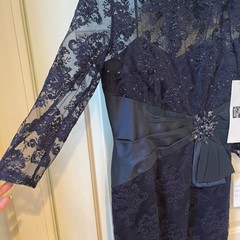 Teri Jon by Rickie Freeman Navy Cocktail Wedding Dress Size 6