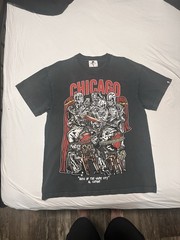 Warren Lotas Shirt Men M Black Boss Of The Windy City Al Capone Skeleton Graphic