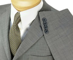 Burberry London Mens Three Button Sport Coat Size 40R Grey Wool Nailhead USA