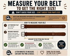 Men’s Full Grain Buffalo Leather Belt – Handmade USA, Casual Work, 1.5″ Wide