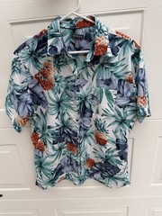 Van Heusen Men’s Poly Hawaiian shirt size M 15-15 1/2