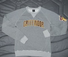 Universal Studios Harry Potter Gryffindor Gray Crewneck Fleece Sweatshirt XL