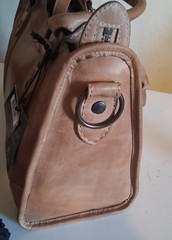 FRYE Original Melissa Washed Leather Satchel / Shoulder Bag BEIGE NWT $388