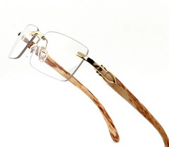 Mens CLASSY Style Wood Buff Retro 90s Hip Hop Rapper Gangster Blue Sunglasses