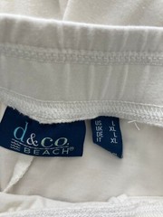 Denim & Co. Beach Jersey Regular Wide Leg Pant Slits – White (Sz L) a637289