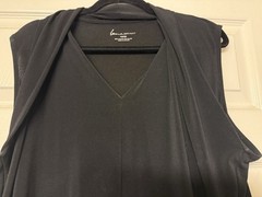 Lane Bryant Black Sleeveless Draped Neck Blouse Top Women’s Plus Size 18/20