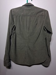 Frank & Eileen Barry Italian Corduroy Button Up Shirt In Forest Green Size XS