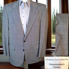 Damschroders Jacket Blazer Mens 42L Gray Single Vented