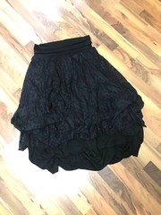Lagenlook Dream Clouds Balloon Skirt Double Jersey & Lightweight Lace XL,XXL,XXXL