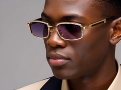 Diamond Hip Hop Sunglasses Outdoor Party Music Wear Elegant Sophisticated Men