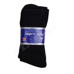Lot Men’s Black Circulatory Diabetic Crew Socks 9-11,10-13,13-15