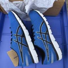 ASICS Men’s Blue/Black/White Low Top Lace Up Athletic Sneakers US 8