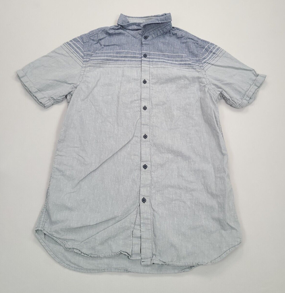 Howe Shirt Mens Large Gray Button Up Outdoors Comfort Casual Short Sleeve