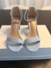 Women’s Low Block Heel Ankle Strap Open Toe Party. Dress Pump Shoes Size 7