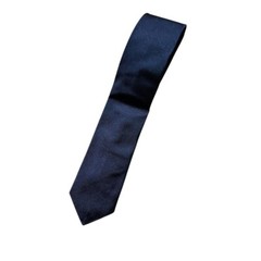 Polo Ralph Lauren Solid 100% Silk Narrow Classic Tie Navy Made In Italy NWT