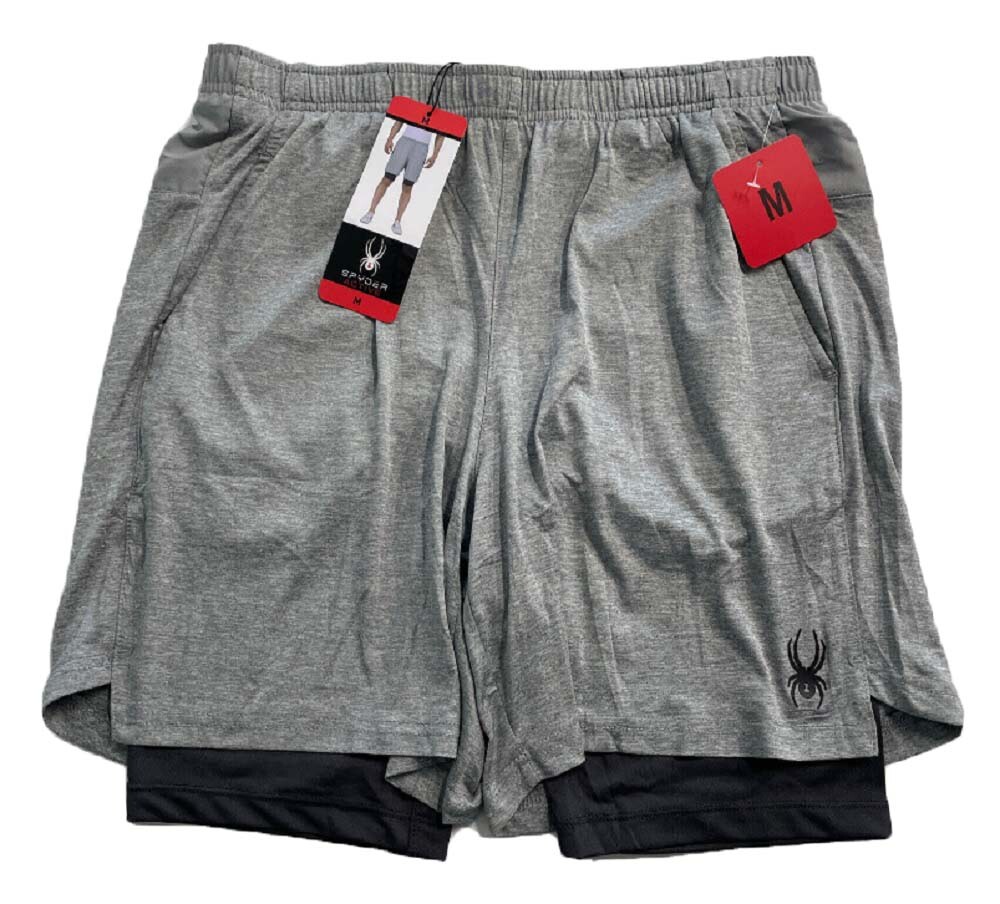 Spyder Active Men’s Performance Proweb Stretch Shorts Gray