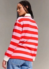 Old Navy x Christopher John Rogers M,L, XL Oversized Rugby Top Red/Pink