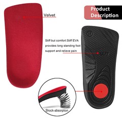 Plantar Fasciitis Arch Support Insoles Shoe Inserts Orthotic Flat Feet Foot Pain