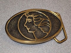 Barry Manilow Memorabilia BTS 1978 Vtg Brass Belt Buckle